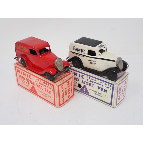 439 - Triang Minic Ford Royal Mail Van and Ford Light Van, both in reproduction boxes