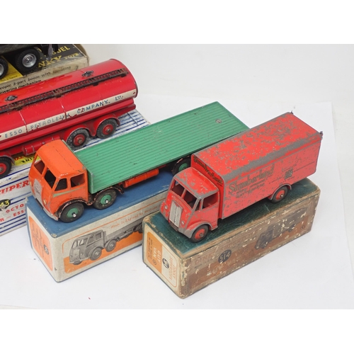 437 - Four boxed Dinky Toys in play worn condition including 943 Leyland Octopus Tanker, 514 Guy Slumberla... 