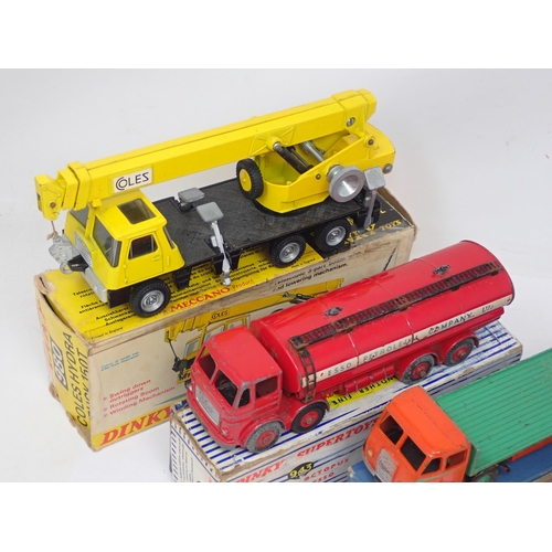 437 - Four boxed Dinky Toys in play worn condition including 943 Leyland Octopus Tanker, 514 Guy Slumberla... 