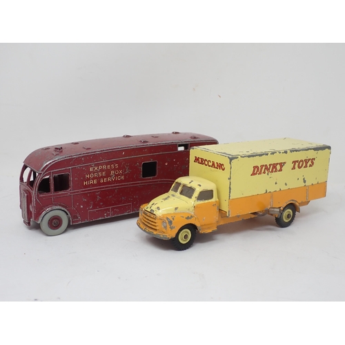 451 - A play worn Dinky Toys 930 Bedford Pallet Jetka Van and BR Horse Box