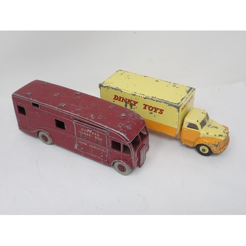 451 - A play worn Dinky Toys 930 Bedford Pallet Jetka Van and BR Horse Box