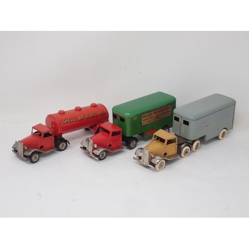 453 - Two Triang Minic Articulated Lorries and a Shell Fuel Tanker