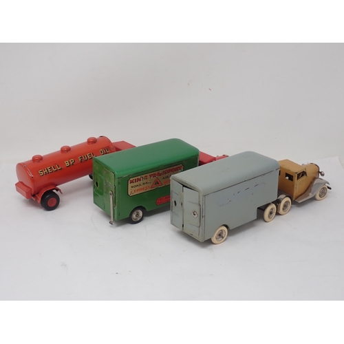 453 - Two Triang Minic Articulated Lorries and a Shell Fuel Tanker