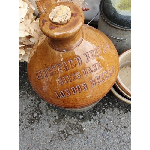 640 - Two stoneware Flagons, 'Arch. MacPherson Wine Merchant Glasgow' and 'Cuddeford Bros & Co', Miles Lan... 