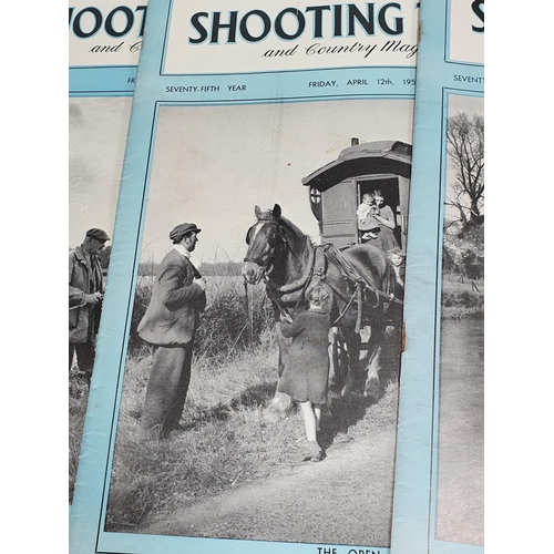 643 - Ten copies of 'The Shooting times' dated 1957 & 1959