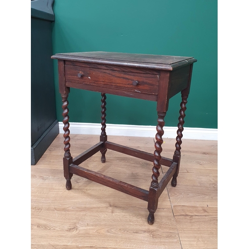 89 - A painted pine slate topped Kitchen Prep Table with raised and shaped gallery back, fitted four draw... 