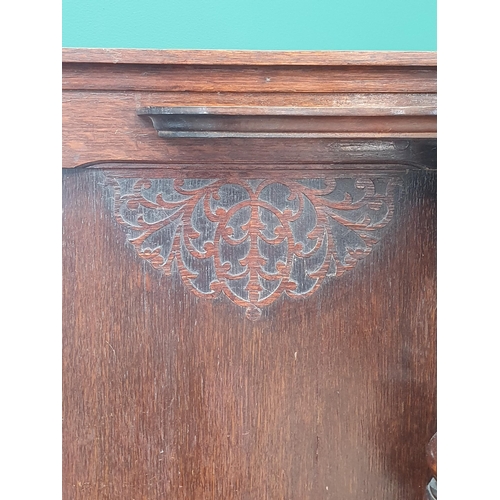 92 - A 1920's oak Mirror back Sideboard 5ft 3