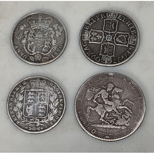 Crown 1819 And Half Crowns 1709, 1820 And 1844; (4)