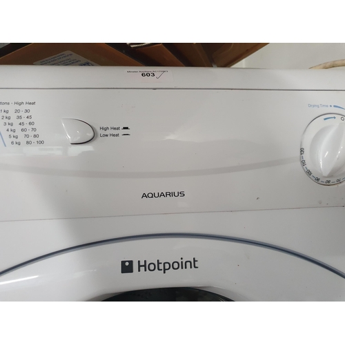 603 - A Hotpoint Aquarius VTD00 Tumble Dryer.