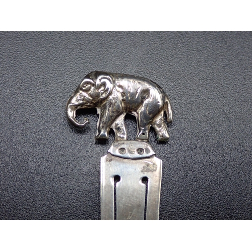 146 - A George V silver Bookmark with elephant finial, Glasgow 1929