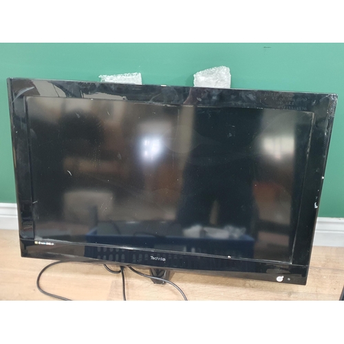 34 - A Technika Television, a Panasonic Television, DVD Player, Remotes, Telephone, two TV Wall Brackets,... 