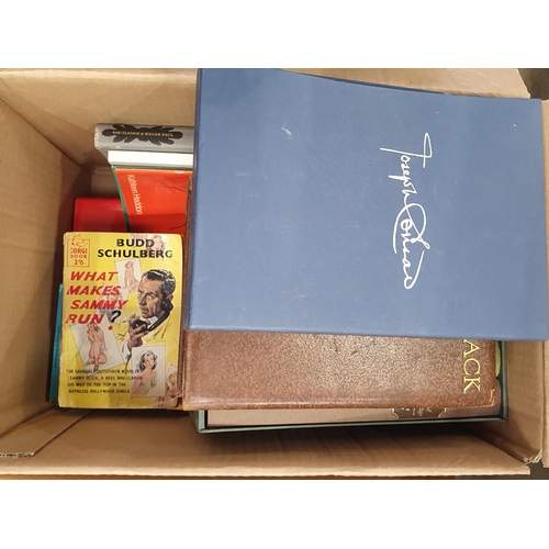 367 - Two boxes of Books including a set by Thomas Hardy, a quantity of Maps, etc