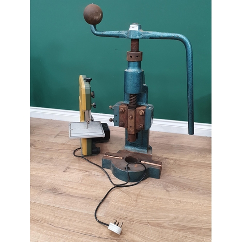 488 - A Fly Press and Proxxon Bandsaw. Passed PAT Test