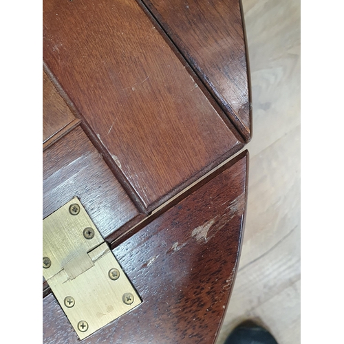 542 - A pair of reproduction mahogany and brass folding top Butler Trays on stands.