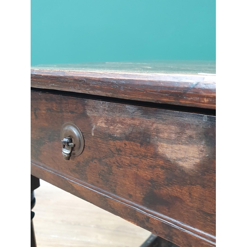 57 - An 17th Century and later oak Side Table fitted single drawer on turned supports and square stretche... 