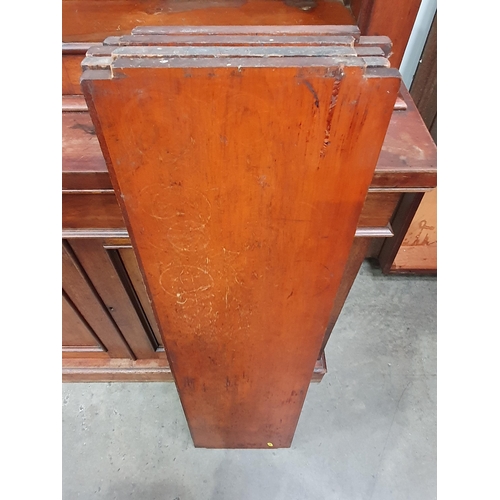 613 - A Victorian mahogany glazed top Bookcase fitted with adjustable shelves, above fitted drawer with pa... 