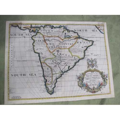 418 - EDWARD WELLS. A new Map of South America shewing (sic) its General Division, Chief Cities and Towns ... 