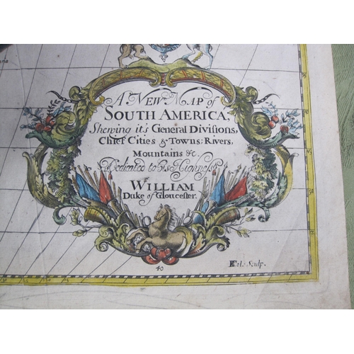 418 - EDWARD WELLS. A new Map of South America shewing (sic) its General Division, Chief Cities and Towns ... 