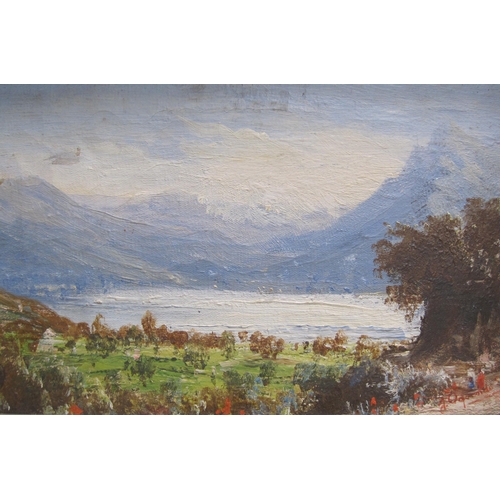 435 - J. OQUENDO. Ecuadorian Landscape; and Laguna San Pablo (Ecuador), signed, oil on canvas, 8 x 12in; a... 