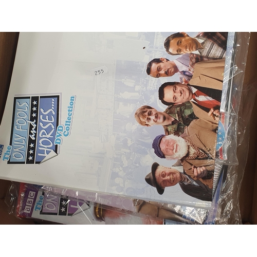 255 - A Box of Only Fools and Horses Magazines and DVD's and a Box of Star Wars items including, Commtalk ... 