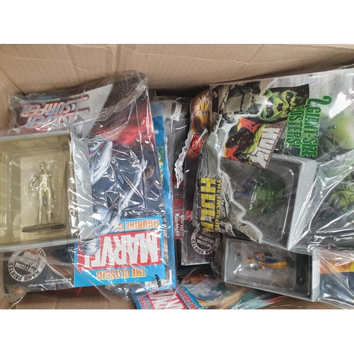 265 - Two Boxes of Marvel Figurines including, Blade, The Incredible Hulk, Silver Surfer, Deadman, Spiderm... 