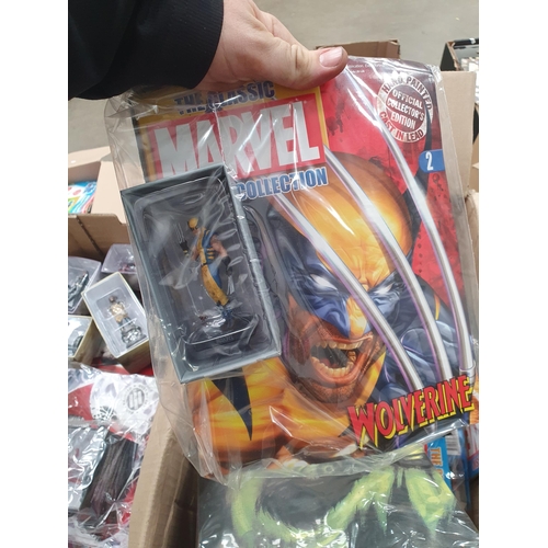 265 - Two Boxes of Marvel Figurines including, Blade, The Incredible Hulk, Silver Surfer, Deadman, Spiderm... 