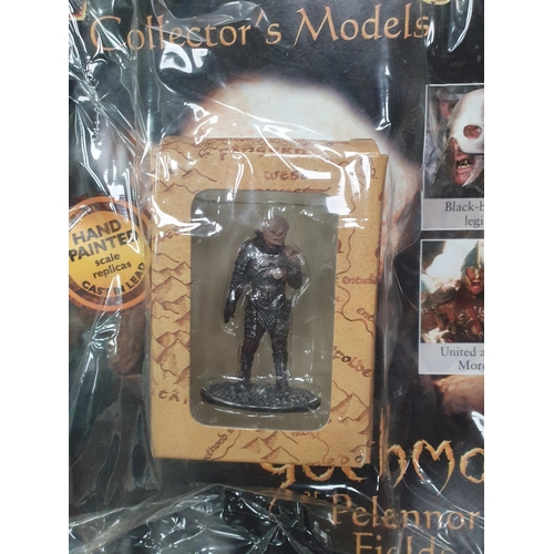 276 - Two Boxes of The Lord of the Rings Collector's Models and Magazines including, Gandalf, Gothmog, Sar... 