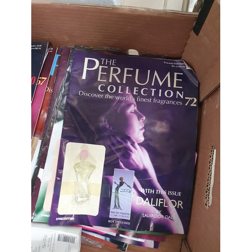 277 - A Box of assorted Perfumes and magazines.