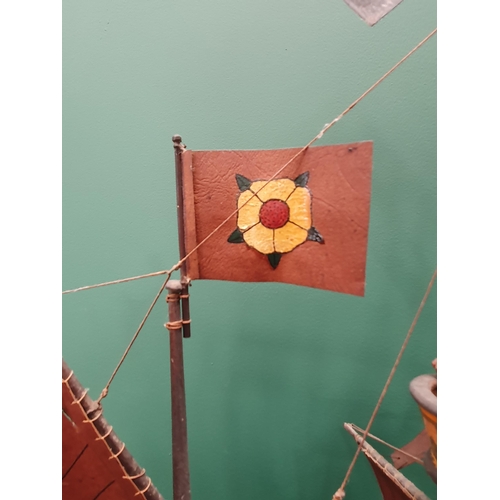 297 - A scratch built model of Sir Francis Drake's 