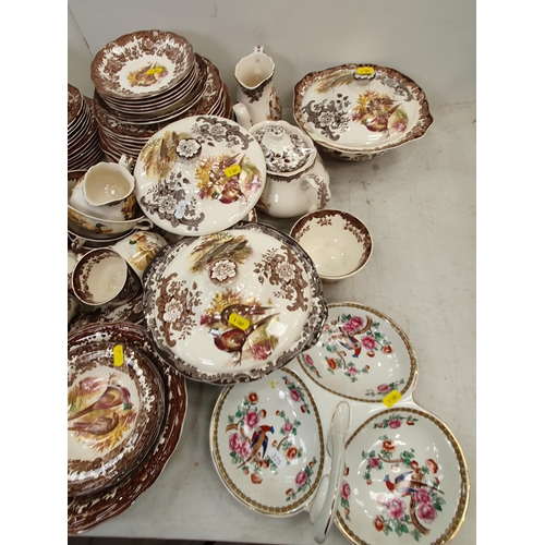 328 - A quantity of Palissy 'Game Series' dinnerware, a quantity of Indian Tree pattern china, a Wedgwood ... 