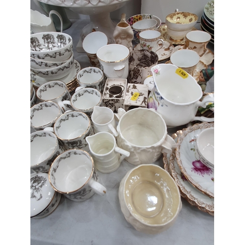 329 - A quantity of Wedgwood embossed Queensware dinnerware including Plates and Bowls, a Denby Coffee Ser... 