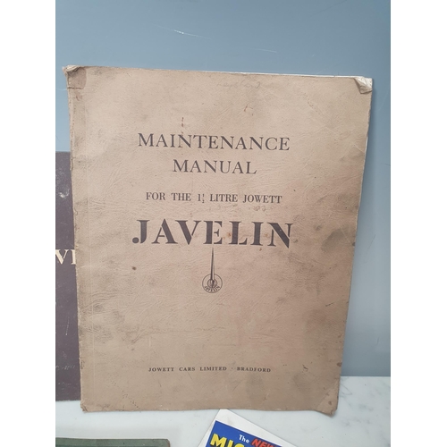 373 - A Jowett Javelin Maintenance Manual, List of Spare Parts, the Jowett Light Car Instruction Book, Com... 