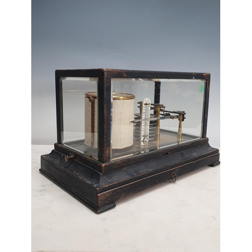 391 - An ebonised cased Barograph