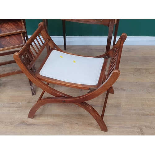 452 - An Edwardian mahogany Writing Table with inset leather tooled writing surface, fitted single drawer ... 