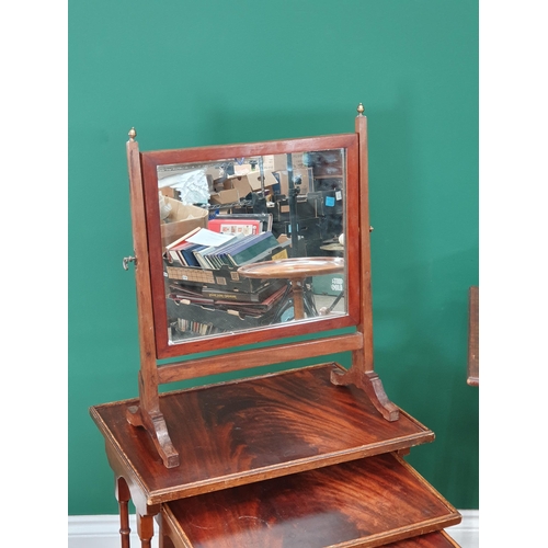 452 - An Edwardian mahogany Writing Table with inset leather tooled writing surface, fitted single drawer ... 