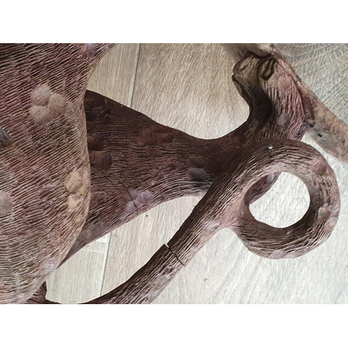 463 - A large hand carved hardwood Leopard, 17