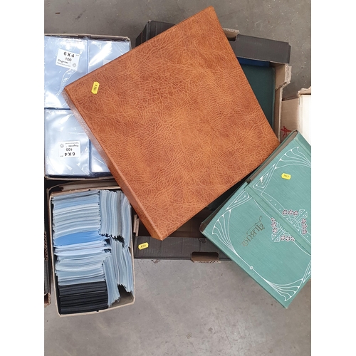 487 - A quantity of Stamp Albums, poly pockets and other Stamp storage Folders (No Stamps included).