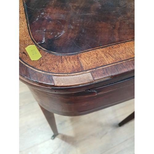 59 - *** WITHDRAWN ***  A 19th Century mahogany and crossbanded Side Table on square tapered supports and... 