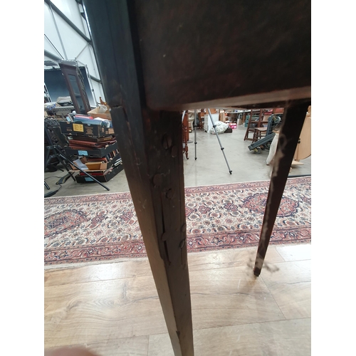 59 - *** WITHDRAWN ***  A 19th Century mahogany and crossbanded Side Table on square tapered supports and... 