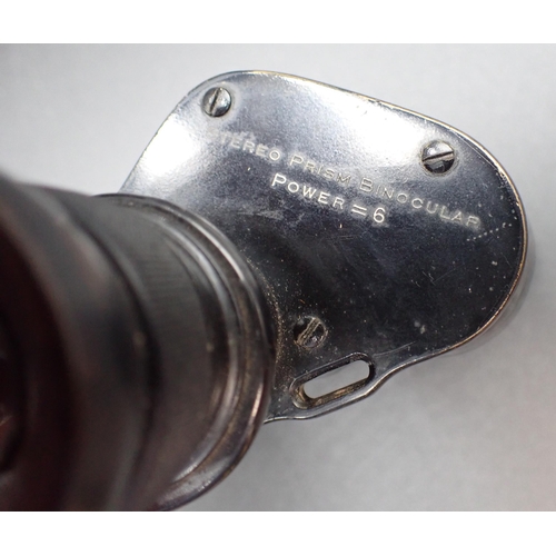 70 - A pair of Ross, London, Stereo Prism Binoculars, No 92212, in case, a brass Telescope by Ross, Londo... 