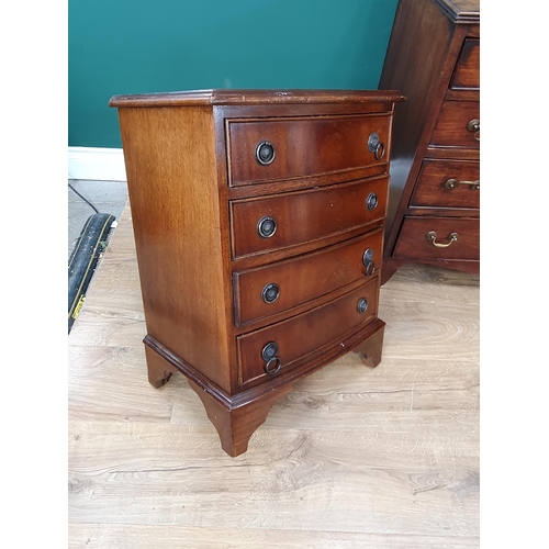 81 - A 19th Century mahogany Bachelors Chest of four long graduated Drawers A/F, 2ft 4