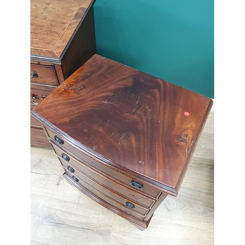 81 - A 19th Century mahogany Bachelors Chest of four long graduated Drawers A/F, 2ft 4