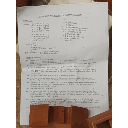 398 - A kit form Barometer and a kit form Clock