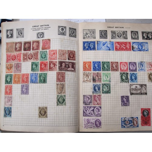 392 - A selection of loose used G.B. Victorian Stamps, including Penny Reds; and an Album of All World Sta... 