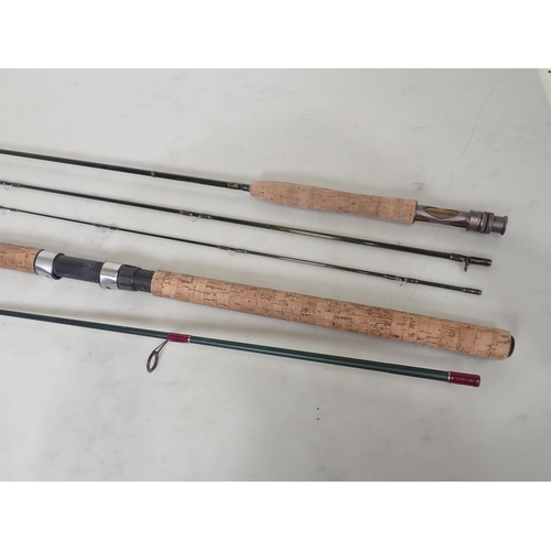 1007 - A Snowbee 'Diamond' 7ft 3-piece Fly Rod and a Leeda 'Rimspin' 8ft Spinning Rod.