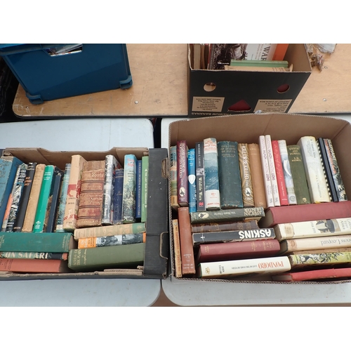 1031 - Two boxes of Books relating to Big Game Hunting to include 'Jungle Mania', 'Big Game & Big Life', 'B... 