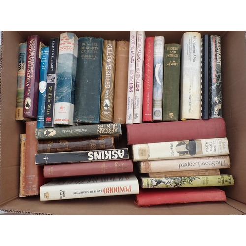 1031 - Two boxes of Books relating to Big Game Hunting to include 'Jungle Mania', 'Big Game & Big Life', 'B... 