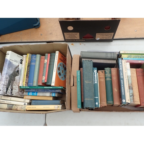 1034 - Two boxes of Books relating to Shooting and Country Life to include; Colin Willock 'Town Gun', Micha... 