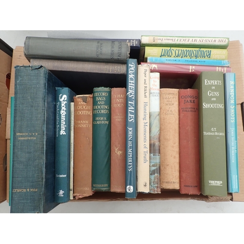 1034 - Two boxes of Books relating to Shooting and Country Life to include; Colin Willock 'Town Gun', Micha... 