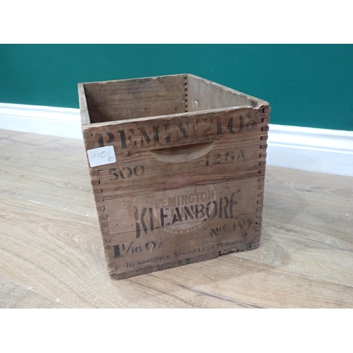 1101 - A Kynoch wooden Cartridge Crate and a Remington Cartridge Crate